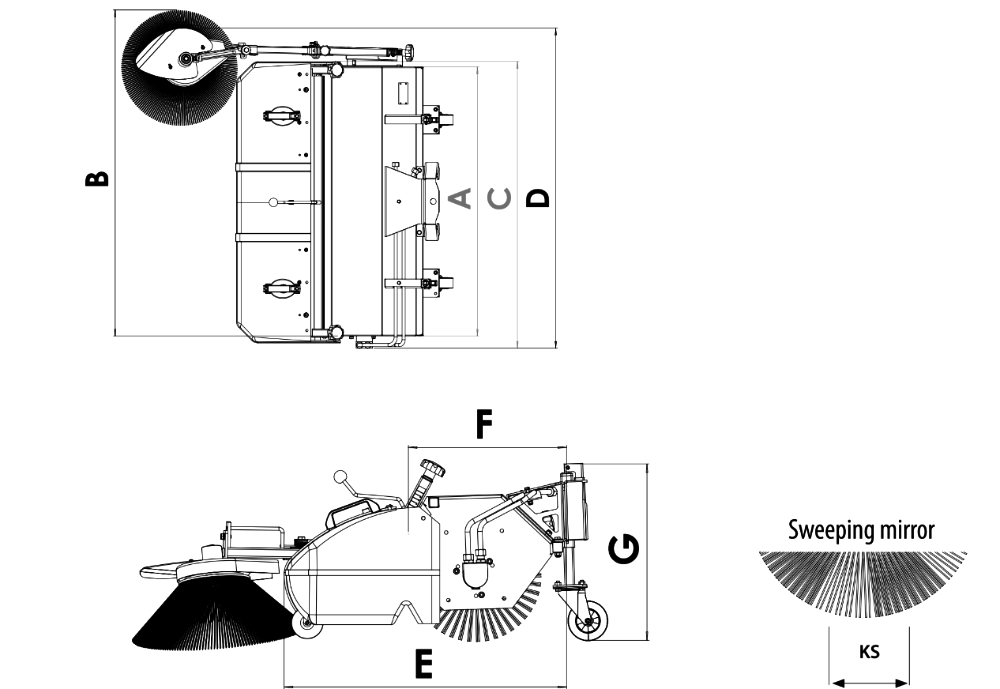 Kersten FKM 12537 M-ABR 37 Sweeper Technical Drawings